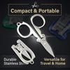 Складные ножницы из нержавеющей стали, дорожные маленькие ножницы, маникюрные ножницы, рыболовные ножницы, ножницы для лески, складные мини-ножницы Will Carry