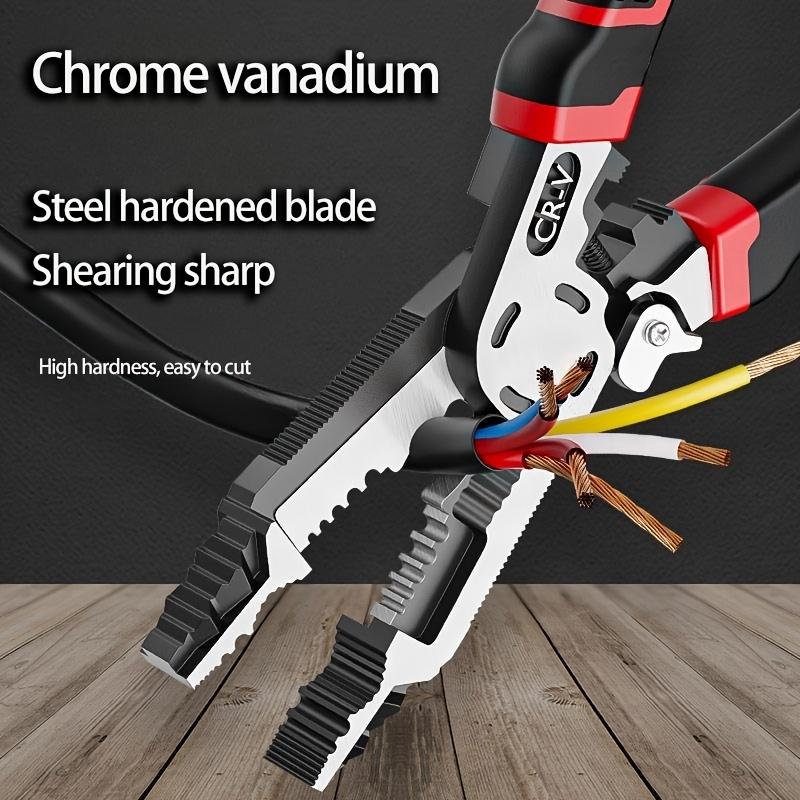 Многофункциональные плоскогубцы промышленного класса, острые стальные закаленные лезвия, подходят для обслуживания механического и электрического оборудования, промышленного ремонта.
