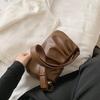 Женская модная сумка через плечо из искусственной кожи, сумка через плечо, плиссированная сумка (коричневый)