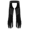 Womens Suede Cowgirl Chaps Fringe Split Open Crotch Adjustable Buckles Pants Vintage Costume