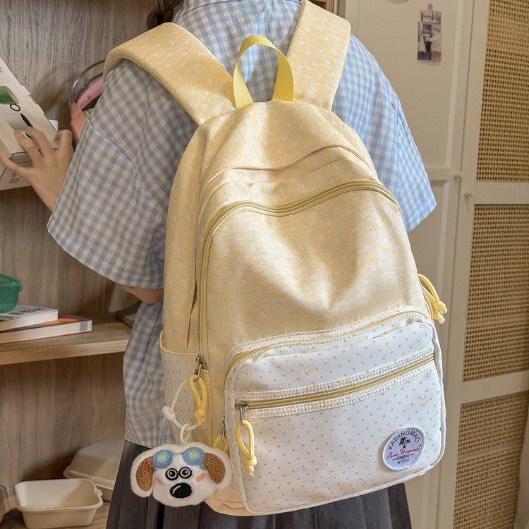 Schoolbag1011 Spring New School Bag Girls' Primary School Korean Edition Large Capacity Contrasting Colors ins Junior High School Student College