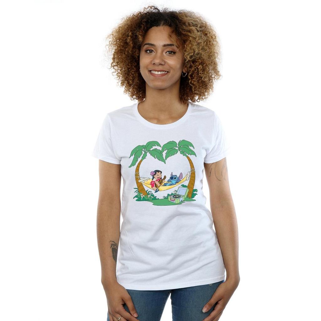 Disney Womens/Ladies Lilo And Stitch Play Some Music Cotton T-Shirt
