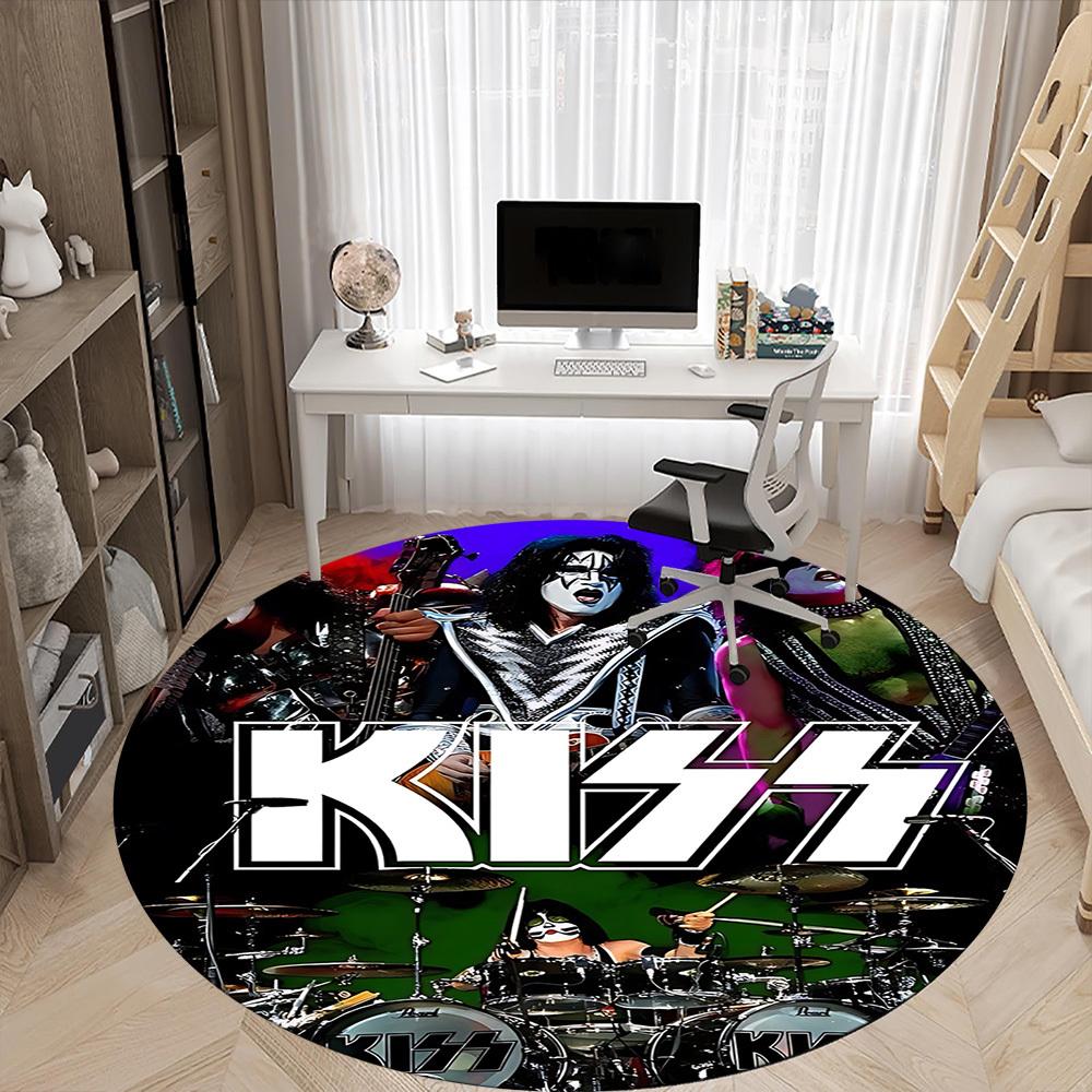 1 шт. Круглый ковер KISS Music Office, под офисные стулья, спальня, гостиная, домашний декор a1016285