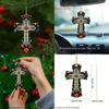 Elegant Easter Acrylic Cross Flat Hanging Accessory For Car Interior And Keychain