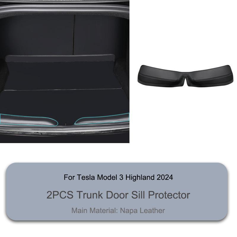 For Tesla Model 3 Highland Door Sill Protection Cover Mat Model 3+ Door Threshold Protect Anti-kick Pad Non-destructive Install
