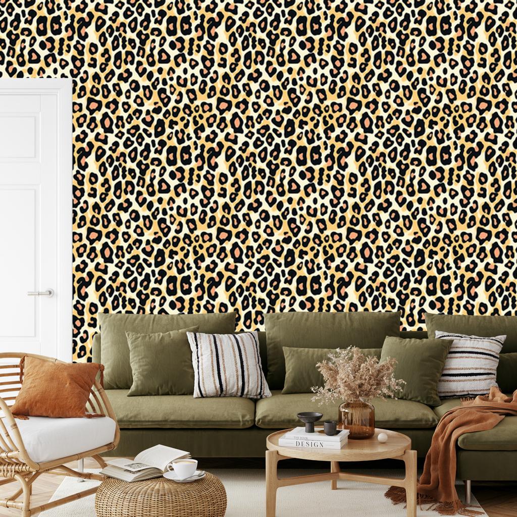 Animal Skin Wallpaper Brown, Beige, Cream and Gold 50x1000