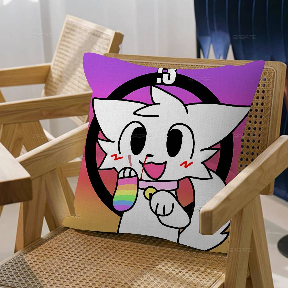 Funny Cartoon Boykisser Cushion Cover Inches Farmhouse Decor Home Throw Pillow Covers for Couch Decorations