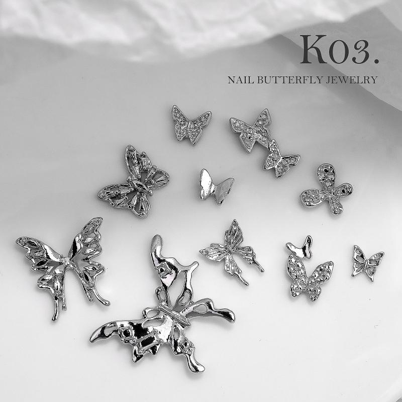 Nail Alloy Light Luxury Three-dimensional Butterfly Nail Accessories