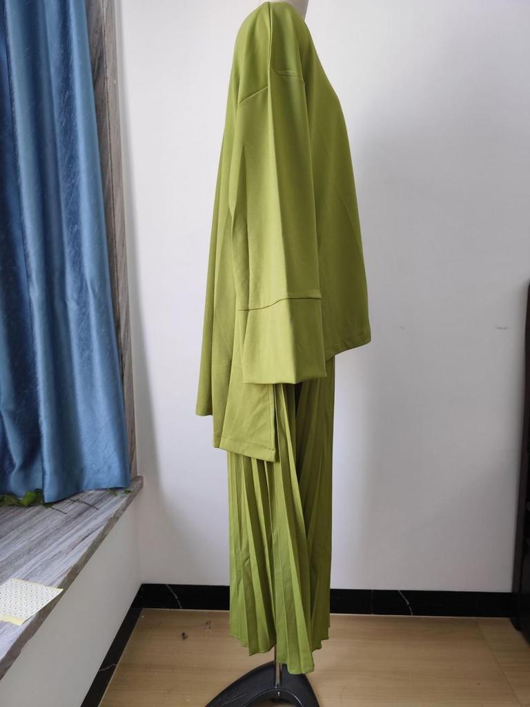 Женский повседневный комплект из винтажного топа и юбки до середины икры, Осень 2025