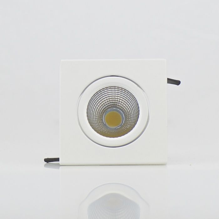 Spot LED carré blanc 3W 2700K