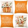 Pumpkin Pillow Cover Linen Printed Sofa Cushion Cover Living Room Bedroom Decoration Pillow Cover Home