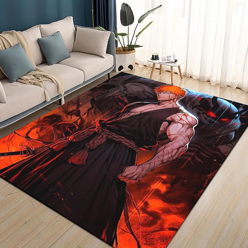3D Мультяшный Bleach Куросаки Ичиго Аниме Ковер Коврик для Гостиной Спальни Дома Декорация Дивана, Детский Игровой Нескользящий Напольный Коврик