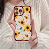 Красивый чехол для телефона с цветком подсолнуха для iPhone 16 15 14 13 12 11 Pro Max XS X XR Mini Защитная крышка