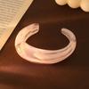 Bohemian Irregular Wide Bracelet Shiny Retro Hand Ring Temperament Acrylic Open Bangle  Women
