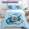 Argentina Football Printed Bedding 3 Piece Set Cozy Breathable Bed Cover Set as Housewarming Holiday Gift