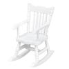 1:12 Dollhouse Chair Wood Doll House Miniature Rocking Chair White Mini Dollhouse Furniture