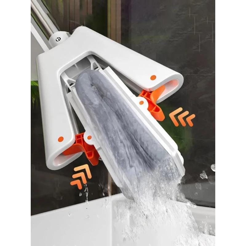 Сжатая самоосушающаяся резиновая хлопковая швабра Hand Free Magic самоочищающаяся плоская швабра многоразовая губка бытовой инструмент для уборки пола