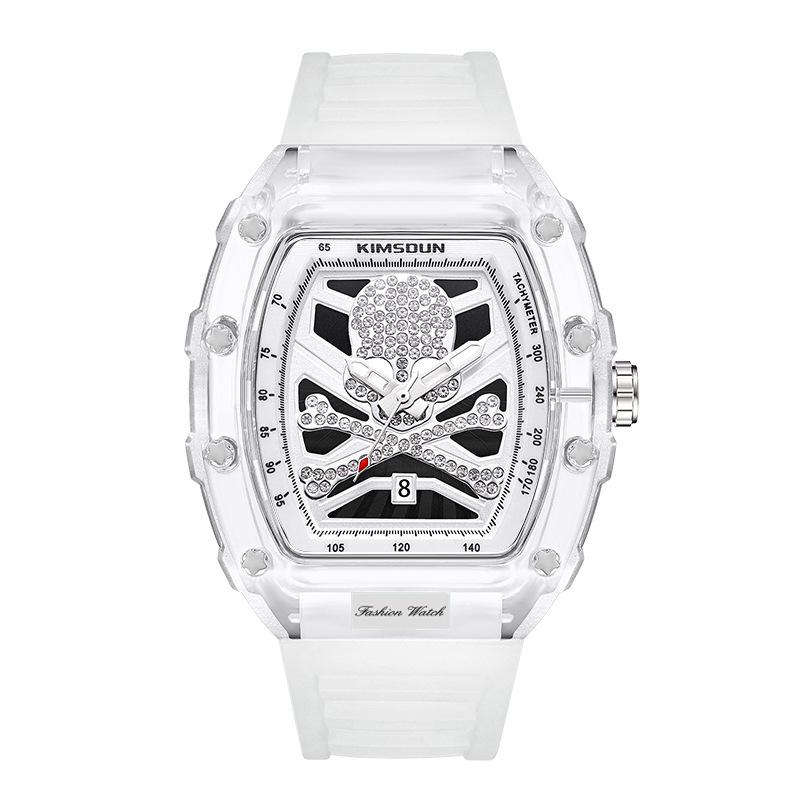 KIMSDUN New Watch Men's Barrel Skeleton Watch Transparent Fashion Personality Quartz Watch Men's Watch