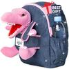 Dinosaur Toy for Kids, Ages 3-5, Birthday Gift for 3-Year-Old Boys, Plush Dinosaur Backpack, 06 Medium — Pink T-Rex, M, Daypack Backpack