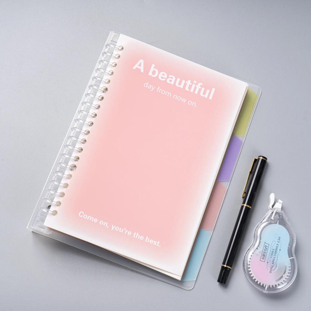 Блокнот Ins с отрывными листами, с градиентной цветной разлиновкой, простые блокноты для записей, канцелярские принадлежности для школьников и студентов