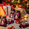 Merry Christmas reusable gift bags, made of cotton and linen, 8 pieces.