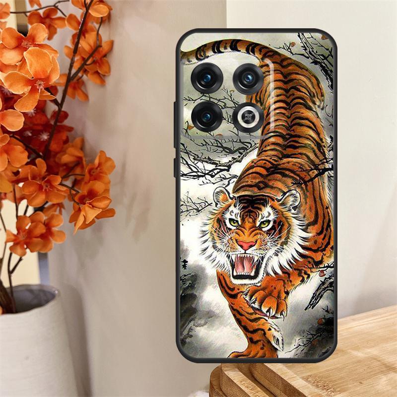 Japanese Tiger Funda For OnePlus 13 13R 12 12R 11 10 Pro 8T 10T OnePlus Nord 4 CE 2 3 Lite N10 N20 N30 Case