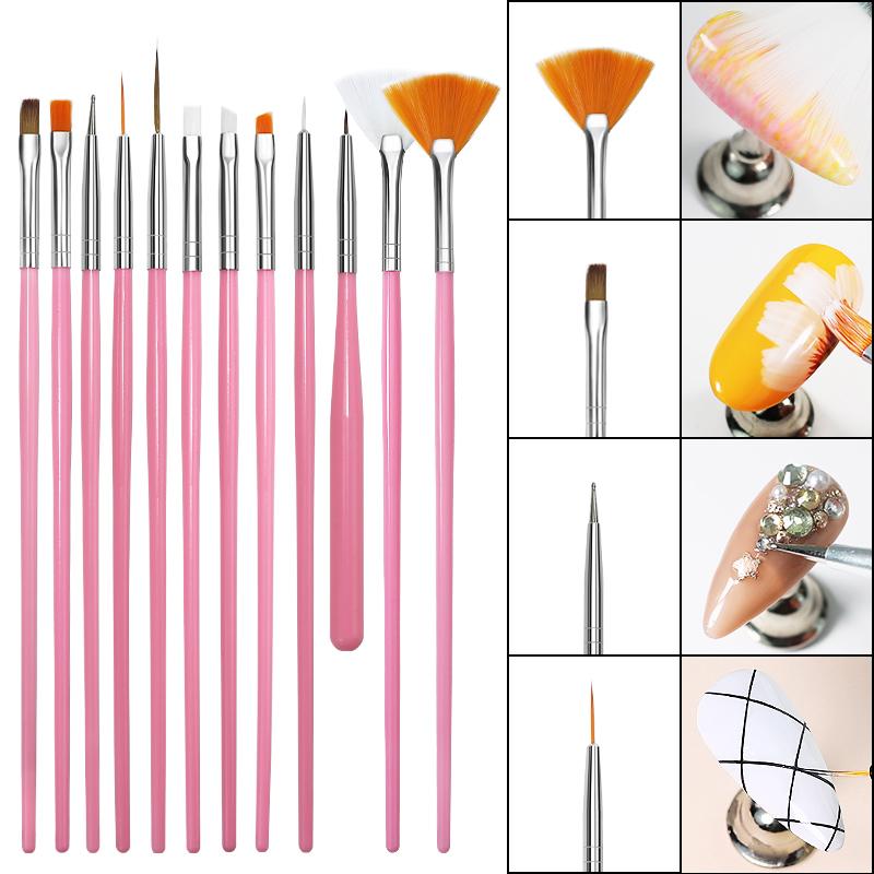 Clou Beaute кристалл акриловая кисть для дизайна ногтей DIY рисунок ногтей резьба УФ-гель наращивание кисть для рисования линии лайнер маникюрные инструменты