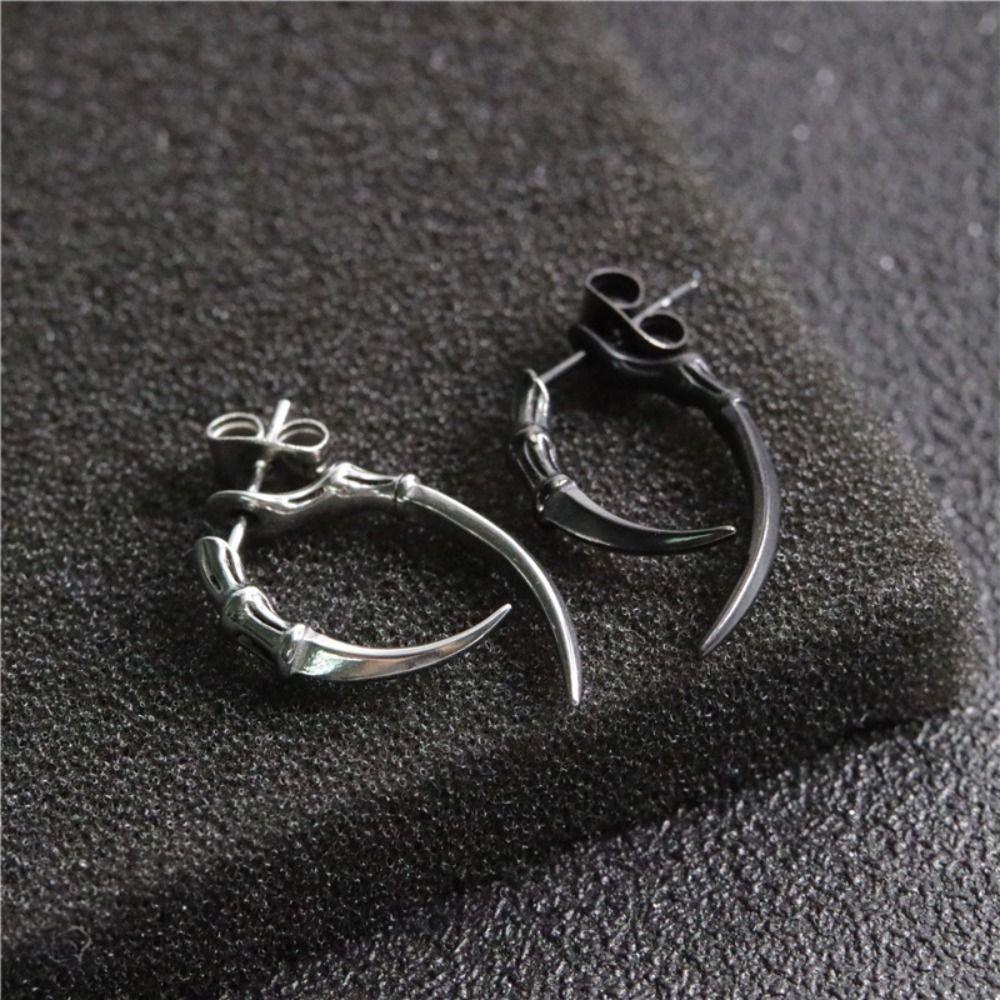 Street Fashion Claw Shape Ear Piercing Man Ear Bone Earrings Stainless Steel Korean Style Ear Stud
