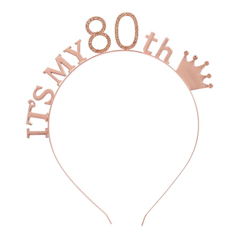 Повязка на голову в виде короны для девочек на день рождения на 16, 18, 21, 30, 50 лет