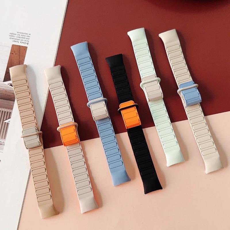 НОВЫЙ Магнитный спортивный ремешок для Xiaomi Watch 10/9/8 Двухцветный силиконовый ремешок для Miband 10 NFC Сменный браслет для смарт-часов