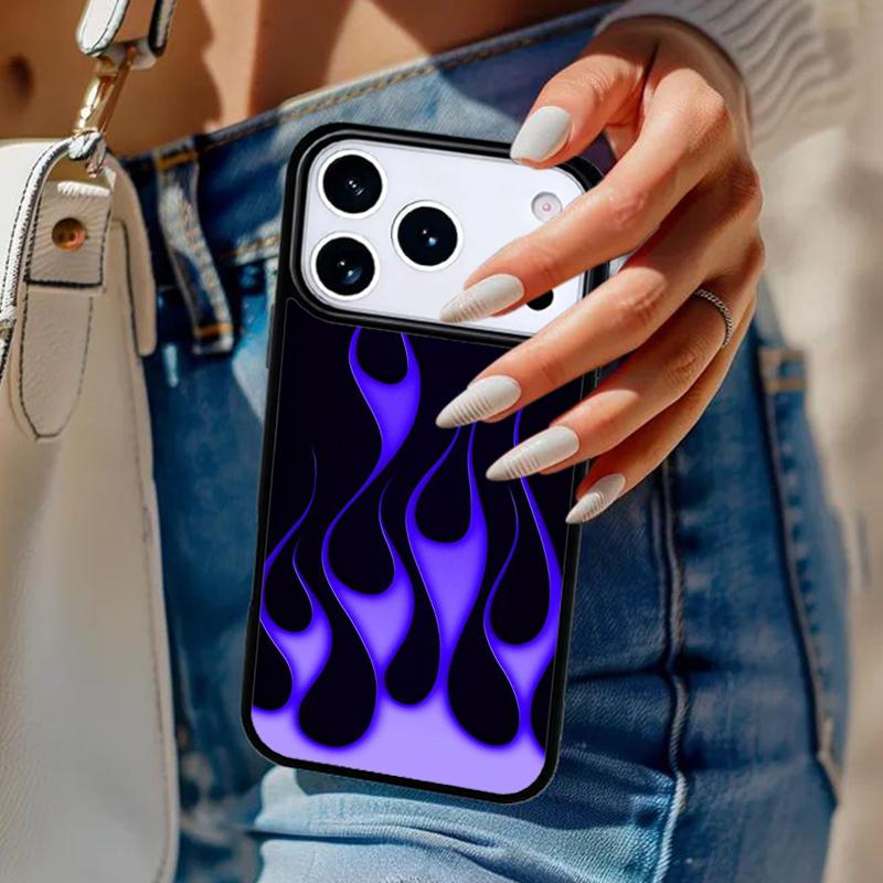 Красный Синий Огненный Чехол Для Телефона Для iPhone 17 Air 14 15 13 12 Max Чехол Для Apple 16e 11 Pro Max Plus Coque