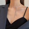 Elegant Double Layer Sweater Necklace In Sturdy Alloy Materials for Fashionable Women and Trendy Professional Daily Use