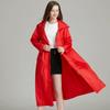 Women Lengthen Red Black Breathable Raincoat Fashion Waterproof Long Rain Coat Adults Outdoor Windproof Men Rain Jacket Biker Rainwear