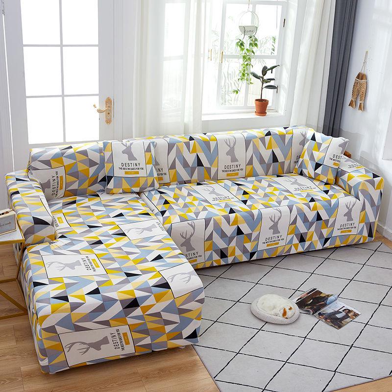 Чехол на подушку для дивана с геометрическим принтом, защита для мебели, L-образный угловой чехол для кресла, эластичный чехол для дивана для гостиной, дома