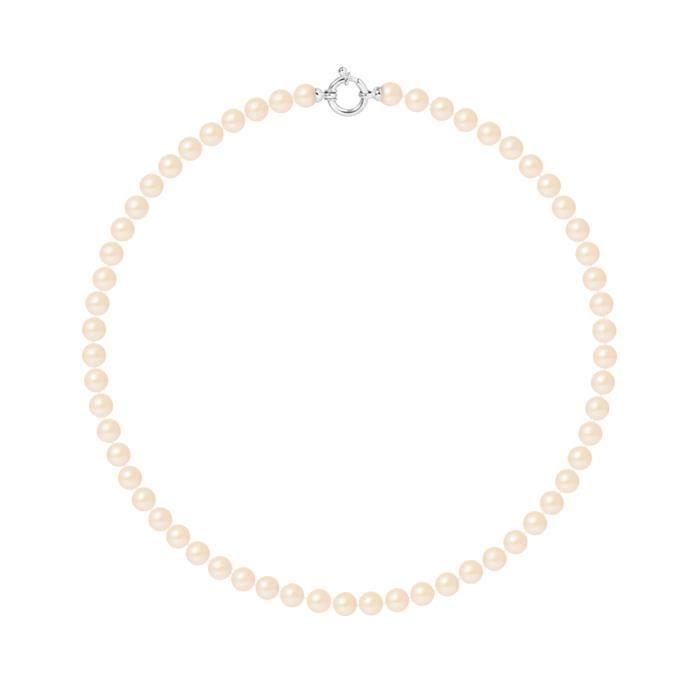 Ожерелье - Perlinea - AAA+ пресноводный культивированный жемчуг - натуральный розовый - стерлинговое серебро - 42 см