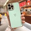 Роскошный чехол для телефона с гальваническим покрытием Love Heart для Iphone 11 12 13 14 Pro Max Xs X Xr 7 8 Plus Se 2020, мини-мягкий силиконовый чехол