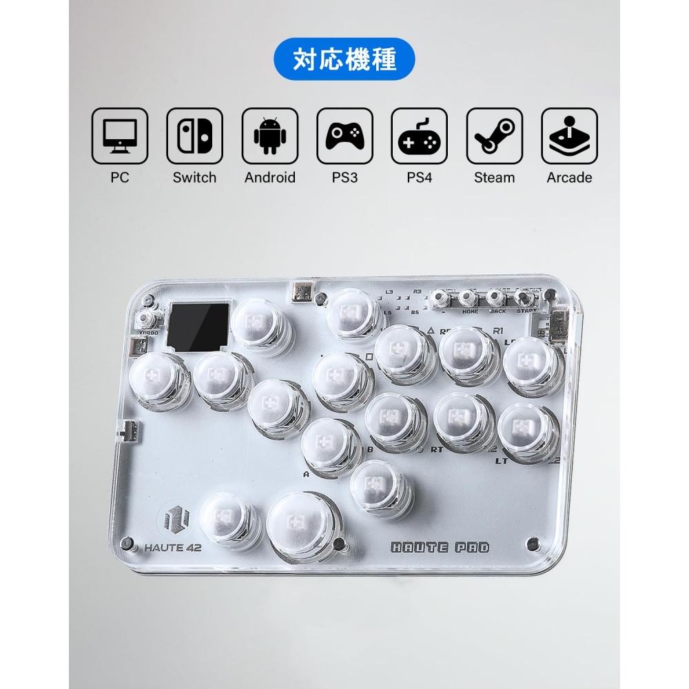 Аркадный контроллер без рычага Fighting Stick Mini Type Arcade Joystick для PCSwitchPS4 PS3 Akekon RGB Light Mini Type High Precision High Response Thin