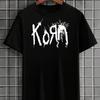 Korn Логотип-брызги Рок-н-ролл Музыка Черная футболка Размер S 5XL