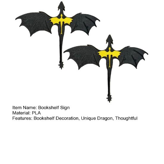 1 шт./2 шт. Украшение для книжной полки в виде дракона, Знак для книжной полки в виде дракона ручной работы, Крутые аксессуары для книжного уголка