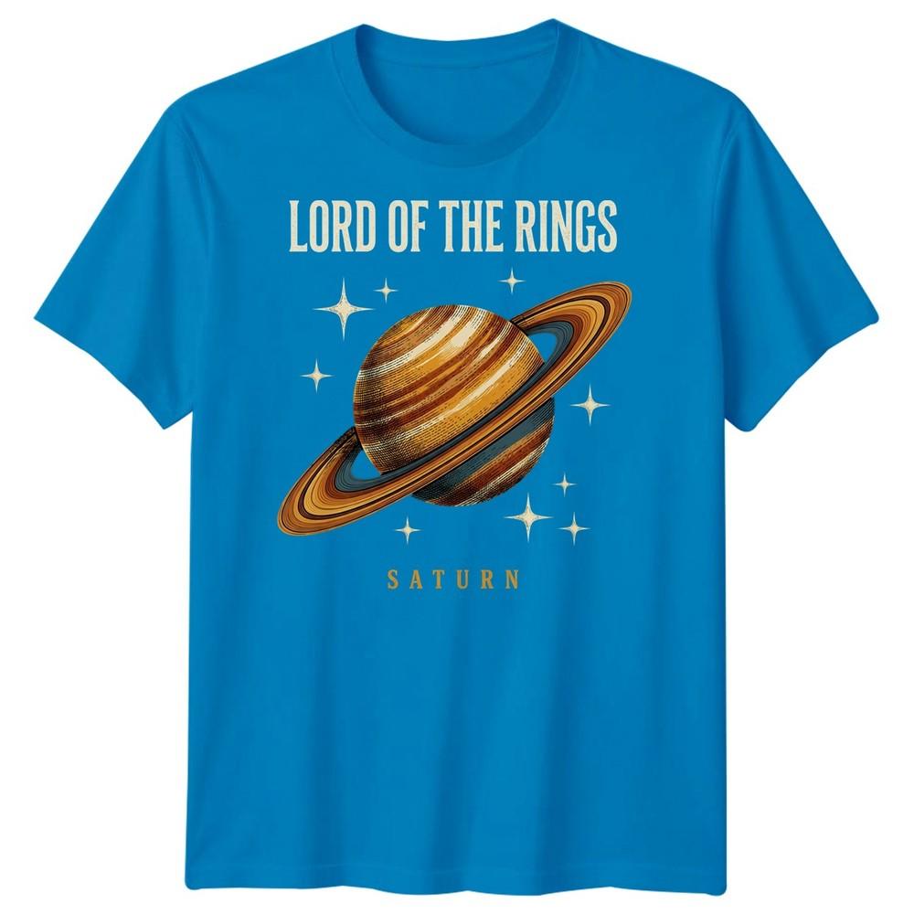 Saturn Planet Unisexs T Shirt Solar System Stars Universe Sunny Gift Tee