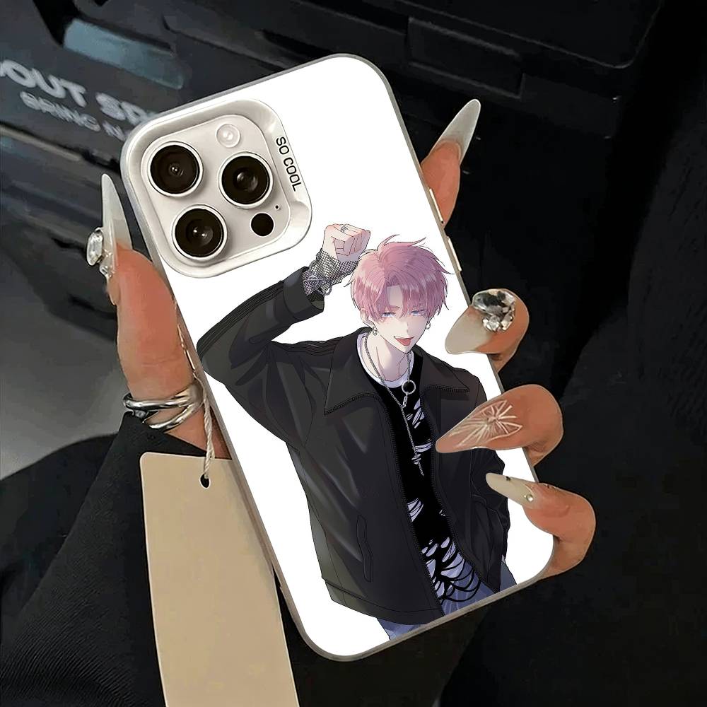 Чехол для телефона F-Fukuhara Tamon Anime Portrait для iPhone 11 12 13 14 15 16 Pro Max Plus белый Серебристый Чехол для телефона