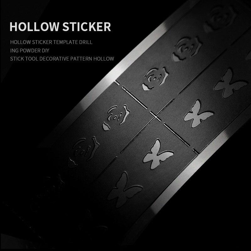 Полый шаблон для печати, штамповочные пластины для дизайна ногтей, формы с буквами и цветами, шаблон для ногтей, наклейки, сделай сам, декоративные наклейки, трафарет