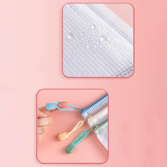 File Bag Large Capacity Storage A4 Files Stationery Carrying Case Transparent Visual Design Portable Document Organizer