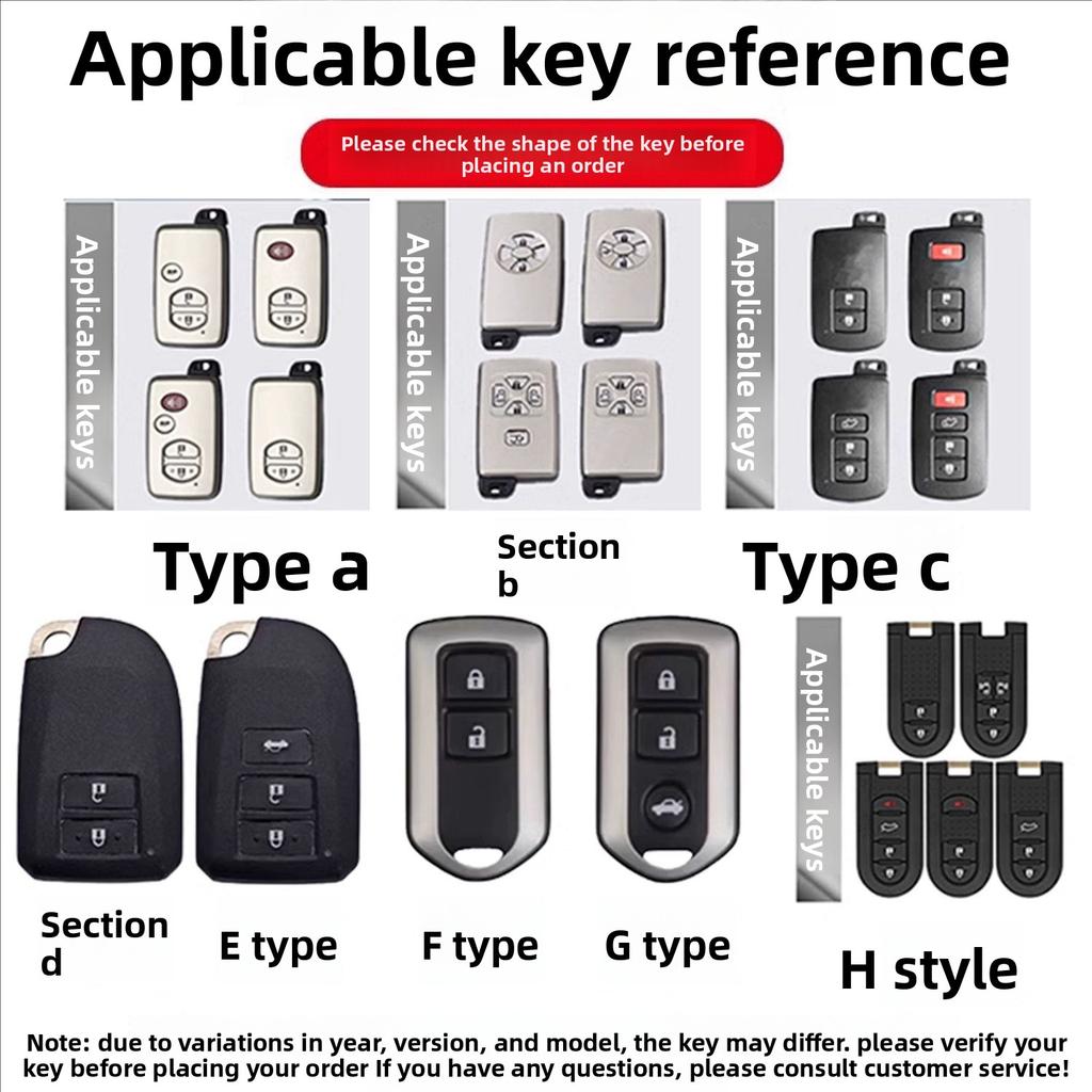 svagd6 Compatible with Toyota Alphard Key Cover for Noah, Sienna, Sienta, Superb, Voxy, Tundra, Sequoia, and Truck Car Bag Buckle Shell
