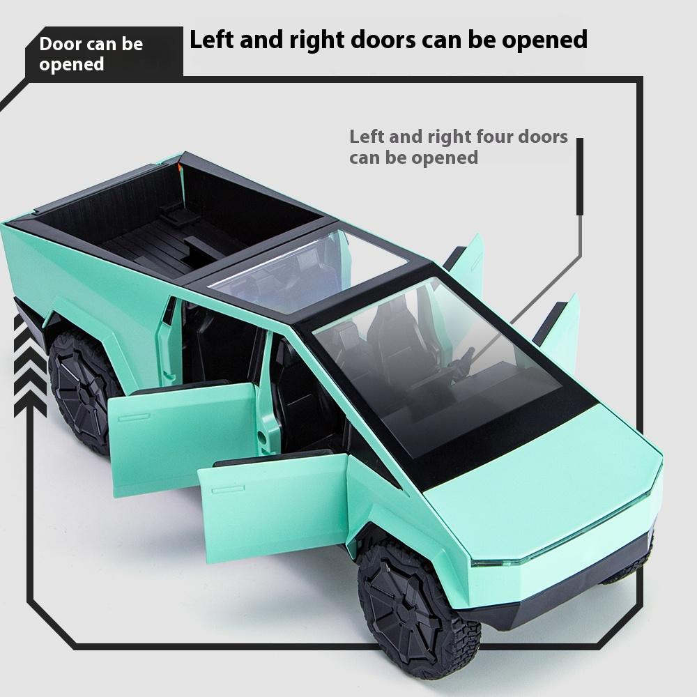 1/24 Tesla Cybertruck Пикап Сплав Модель Автомобиля Литье под Давлением Металлическая Игрушка Внедорожники Модель Автомобиля Симуляция Звука и Света Детские Игрушки Подарок