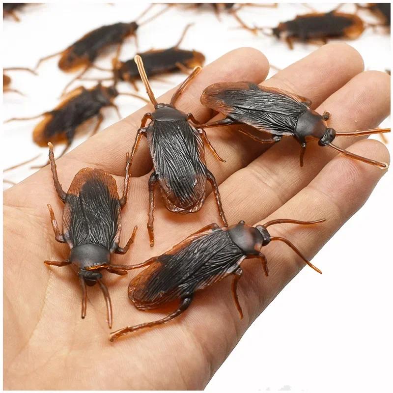 50/30/10/5Pcs Novelty Fake Cockroach Trick Props Realistic Plastic Bugs Funny Halloween Party Decorations Simulation Tricky Toy