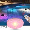 2Pcs Solar Powered Lights Swimming Pool Floating Pond Colorful Lighting with Remote Control