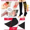 1 Pair Unisex Calf Compression Stockings Prevent Varicose Veins Shape Gradually with Pressure Elastic Open Toe Knee High Socks