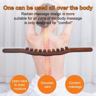 Деревянный роликовый массажный валик для лимфодренажа, ручной массажер от целлюлита для шеи, спины, талии, ног, акупунктурный стержень для стимуляции точек