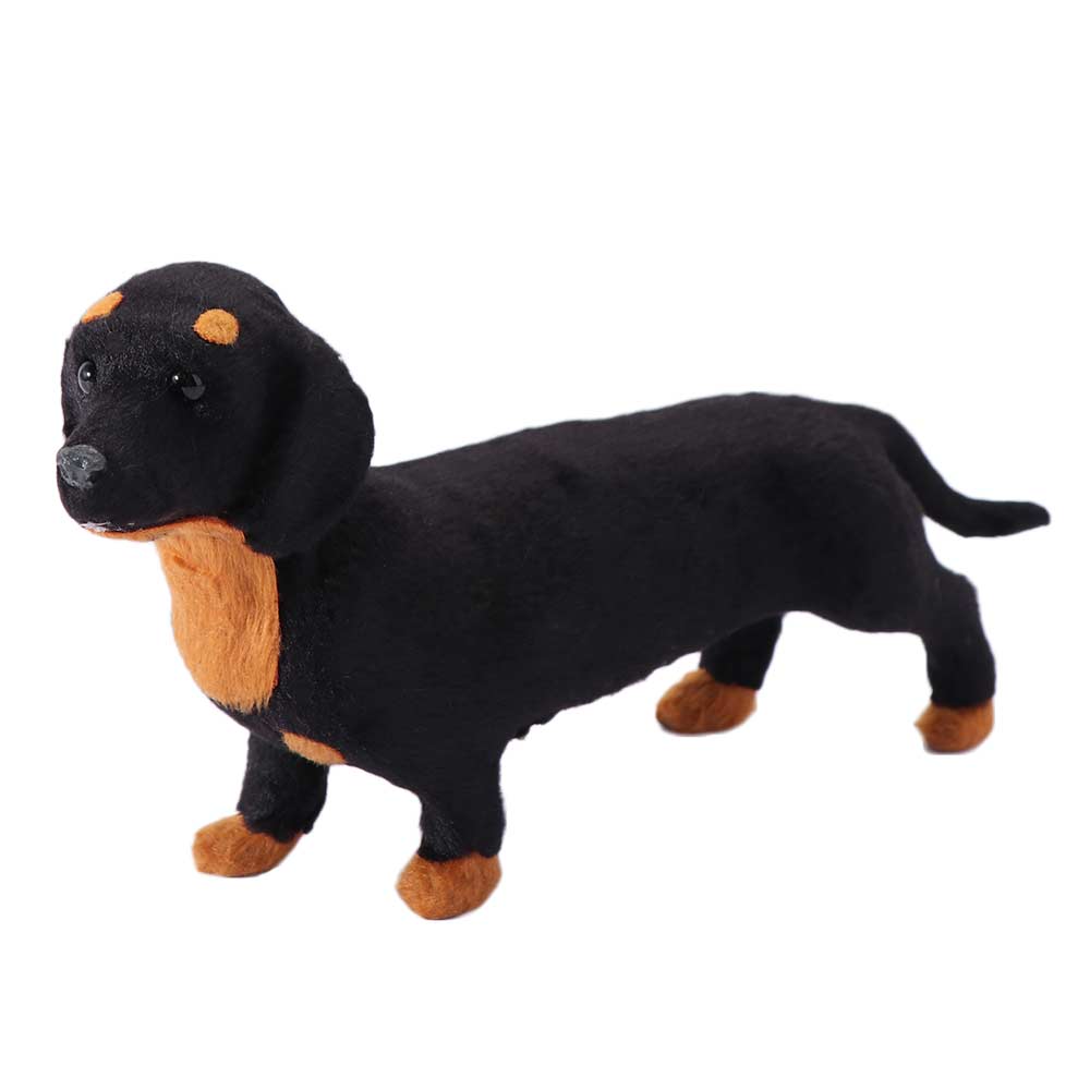 Decoration Realistic Handcrafted Child Gift Lifelike Animals Pet Dachshund Simulation Toy Dog Model